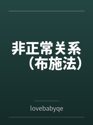 非正常关系（布施法）封面