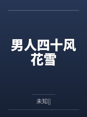 男人四十风花雪封面