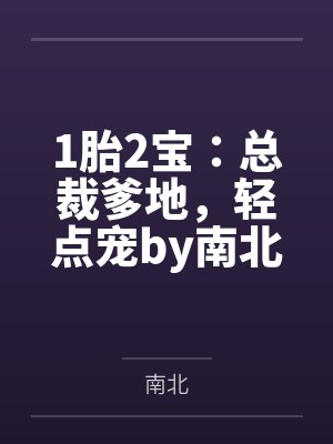1胎2宝：总裁爹地，轻点宠by南北宁熙封面