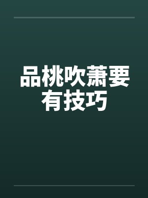 品桃吹萧要有技巧封面