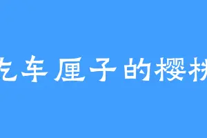 爱吃车厘子的樱桃桃