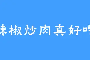 辣椒炒肉真好吃