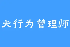 宠物犬行为管理师龙哥