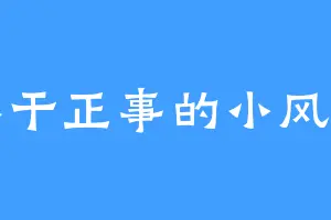 不干正事的小风神