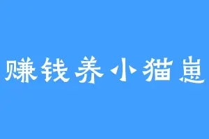 赚钱养小猫崽