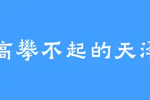 高攀不起的天泽