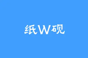 纸W砚
