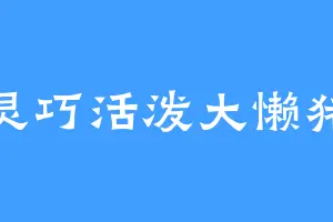 灵巧活泼大懒猪