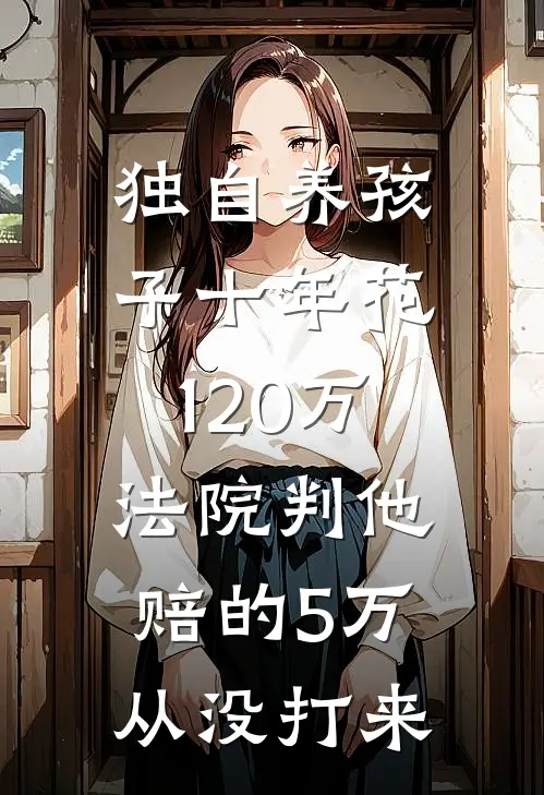 独自养孩子十年花120万，法院判他赔的5万从没打来