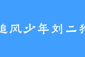 追风少年刘二狗