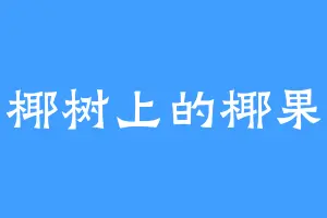 椰树上的椰果