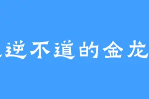 大逆不道的金龙宗