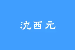 沈西元