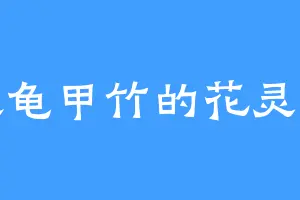 喜欢龟甲竹的花灵武帝